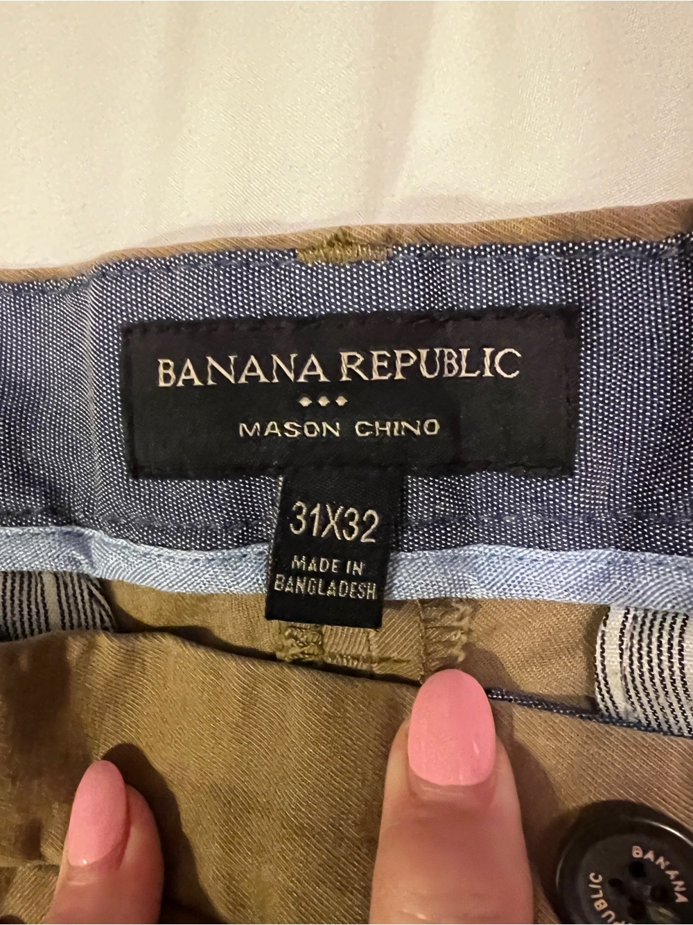 Banana Republic Men's Mason Chino Pants khaki/olive Brown size 31 x 33 - Picture 2 of 6